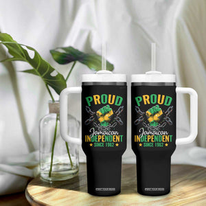 Jamaica Independence Day Tumbler With Handle Proud Jamaican Hand Fist Break The Chain TS11 Print Your Wear