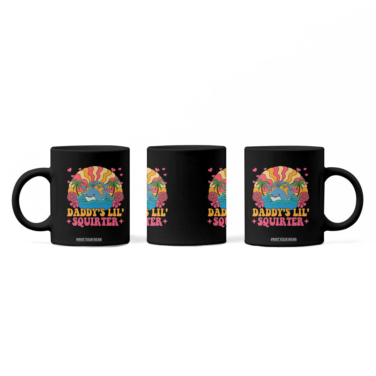 Funny Daddys Lil Squirter Coffee Mug Inappropriate Adult Humor Squirting Whale TS11 Print Your Wear
