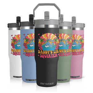 Funny Daddys Lil Squirter Flip Straw Tumbler Inappropriate Adult Humor Squirting Whale TS11 Print Your Wear