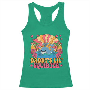 Funny Daddys Lil Squirter Racerback Tank Top Inappropriate Adult Humor Squirting Whale TS11 Irish Green Print Your Wear