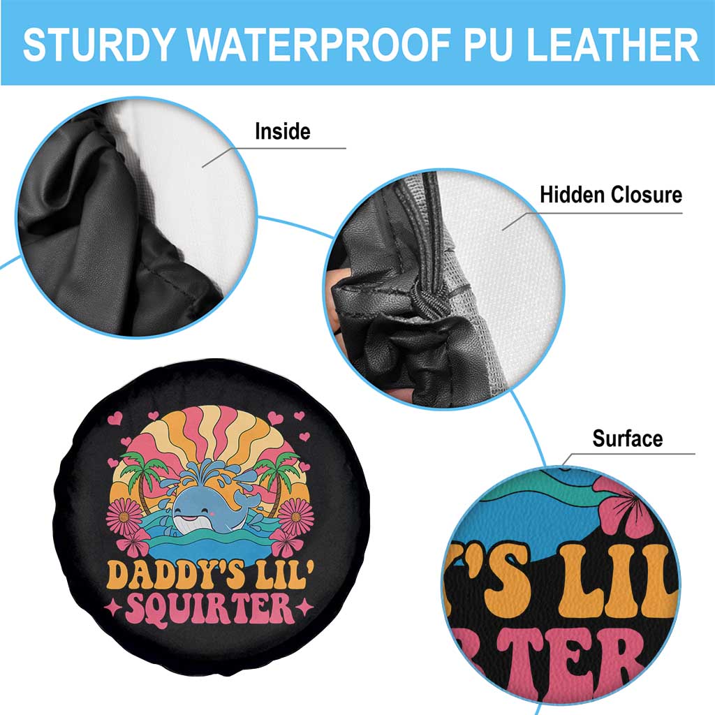 Funny Daddys Lil Squirter Spare Tire Cover Inappropriate Adult Humor Squirting Whale TS11 Print Your Wear