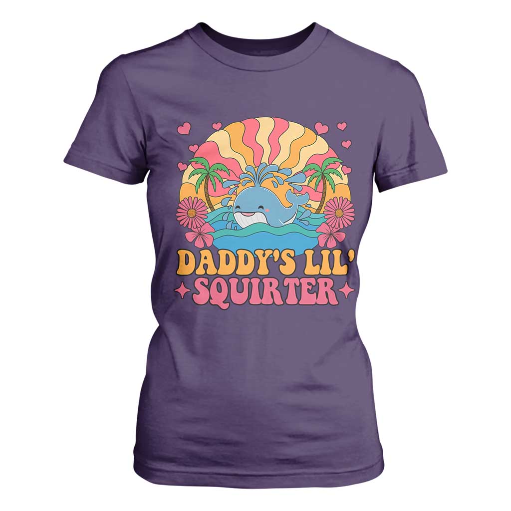 Funny Daddys Lil Squirter T Shirt For Women Inappropriate Adult Humor Squirting Whale TS11 Purple Print Your Wear