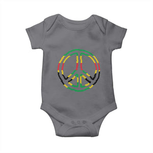 Rasta Jamaican Flag Peace Symbol Reggae Baby Onesie TS11 Charcoal Print Your Wear