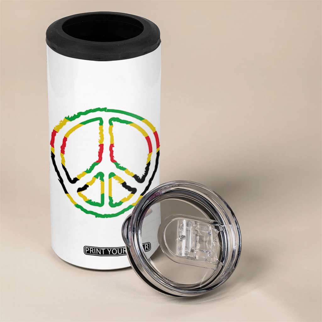 Rasta Jamaican Flag Peace Symbol Reggae 4 in 1 Can Cooler Tumbler TS11 Print Your Wear