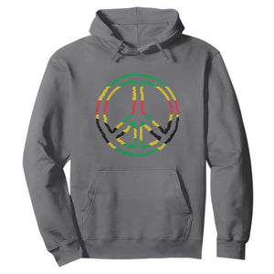 Rasta Jamaican Flag Peace Symbol Reggae Hoodie TS11 Charcoal Print Your Wear