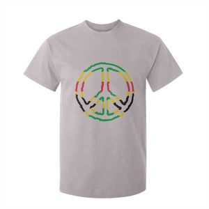 Rasta Jamaican Flag Peace Symbol Reggae T Shirt For Kid TS11 Ice Gray Print Your Wear