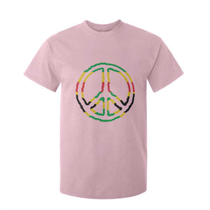 Rasta Jamaican Flag Peace Symbol Reggae T Shirt For Kid TS11 Light Pink Print Your Wear