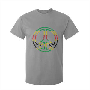 Rasta Jamaican Flag Peace Symbol Reggae T Shirt For Kid TS11 Sport Gray Print Your Wear