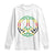 Rasta Jamaican Flag Peace Symbol Reggae Long Sleeve Shirt TS11 White Print Your Wear