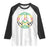 Rasta Jamaican Flag Peace Symbol Reggae Raglan Shirt TS11 White Black Print Your Wear