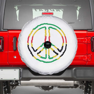 Rasta Jamaican Flag Peace Symbol Reggae Spare Tire Cover TS11 White Print Your Wear