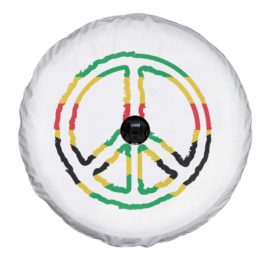 Rasta Jamaican Flag Peace Symbol Reggae Spare Tire Cover TS11 Print Your Wear