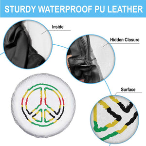 Rasta Jamaican Flag Peace Symbol Reggae Spare Tire Cover TS11 Print Your Wear