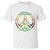 Rasta Jamaican Flag Peace Symbol Reggae T Shirt TS11 White Print Your Wear