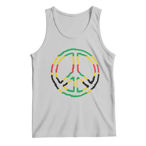 Rasta Jamaican Flag Peace Symbol Reggae Tank Top TS11 Ash Print Your Wear