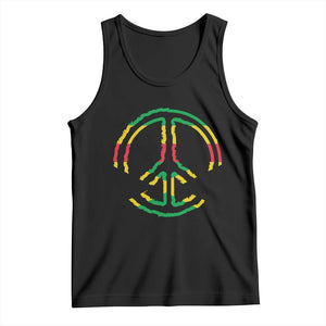 Rasta Jamaican Flag Peace Symbol Reggae Tank Top TS11 Black Print Your Wear