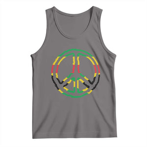 Rasta Jamaican Flag Peace Symbol Reggae Tank Top TS11 Deep Heather Print Your Wear
