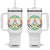 Rasta Jamaican Flag Peace Symbol Reggae Tumbler With Handle TS11 One Size: 40 oz White Print Your Wear