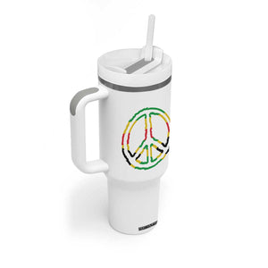 Rasta Jamaican Flag Peace Symbol Reggae Tumbler With Handle TS11 Print Your Wear