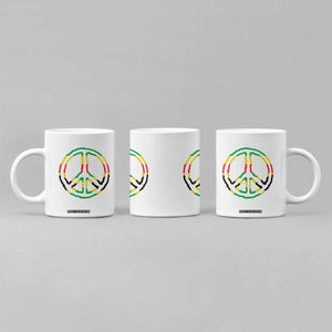 Rasta Jamaican Flag Peace Symbol Reggae Coffee Mug TS11 Print Your Wear