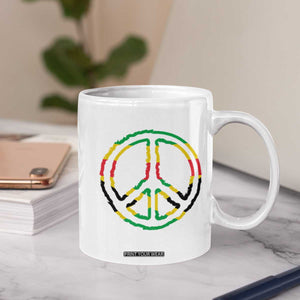 Rasta Jamaican Flag Peace Symbol Reggae Coffee Mug TS11 Print Your Wear