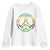 Rasta Jamaican Flag Peace Symbol Reggae Youth Sweatshirt TS11 White Print Your Wear