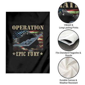 Operation Epic Fury Garden Flag Military Bomber Jet American Flag TS11 Print Your Wear