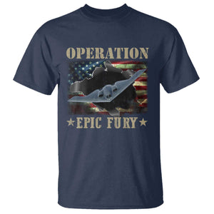 Operation Epic Fury T Shirt Military Bomber Jet American Flag TS11 Navy Print Your Wear