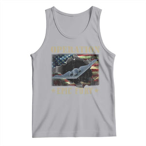 Operation Epic Fury Tank Top Military Bomber Jet American Flag TS11 Athletic Heather Print Your Wear