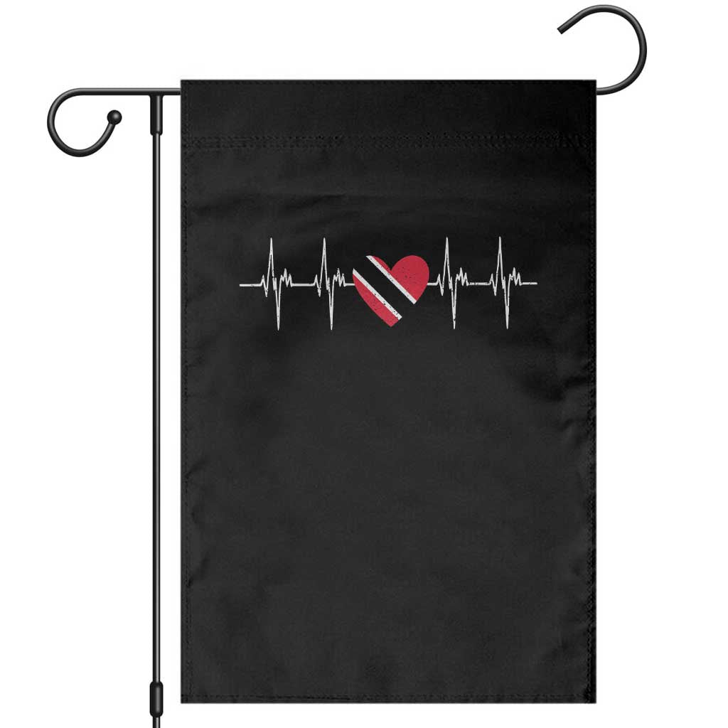 Trinidad And Tobago Heartbeat Trinidadian Flag Garden Flag TS11 Black Print Your Wear