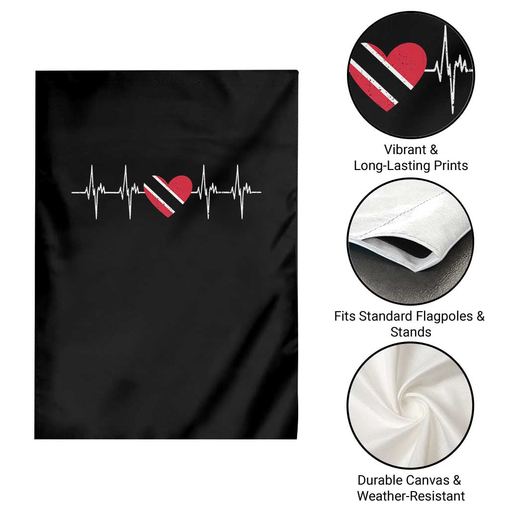 Trinidad And Tobago Heartbeat Trinidadian Flag Garden Flag TS11 Print Your Wear