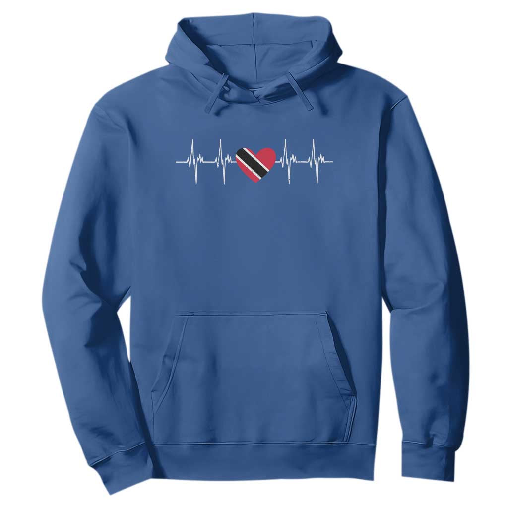 Trinidad And Tobago Heartbeat Trinidadian Flag Hoodie TS11 Royal Blue Print Your Wear