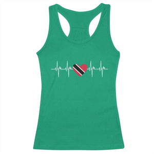 Trinidad And Tobago Heartbeat Trinidadian Flag Racerback Tank Top TS11 Irish Green Print Your Wear
