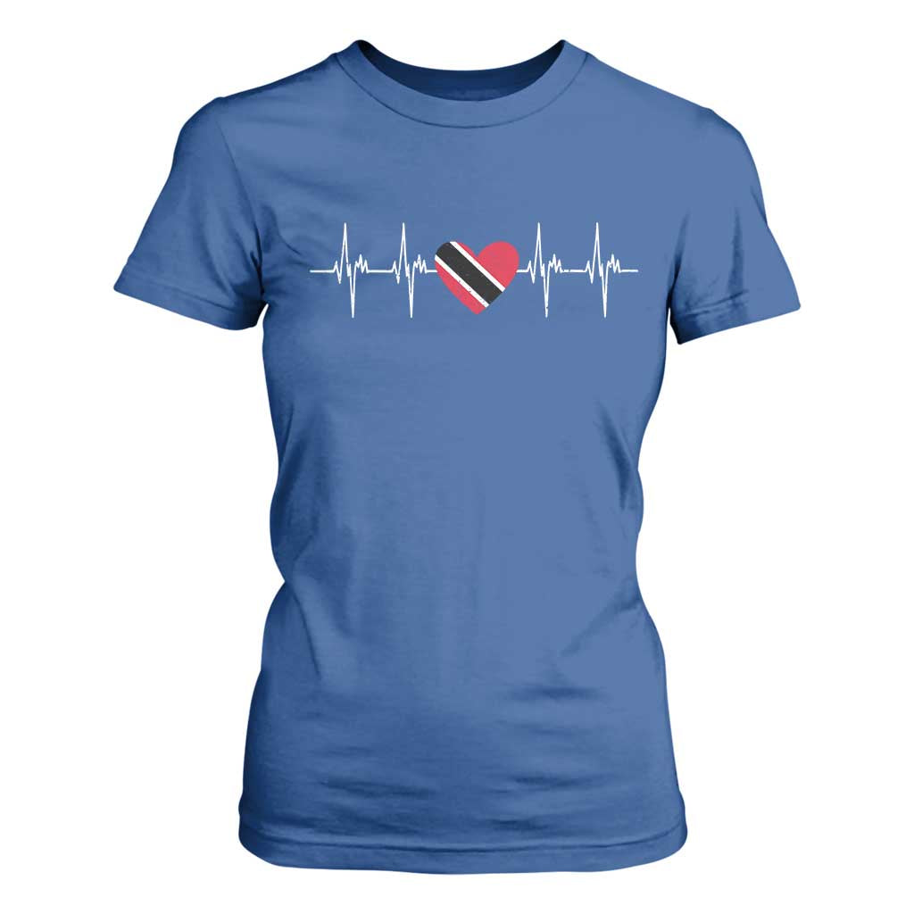 Trinidad And Tobago Heartbeat Trinidadian Flag T Shirt For Women TS11 Royal Blue Print Your Wear