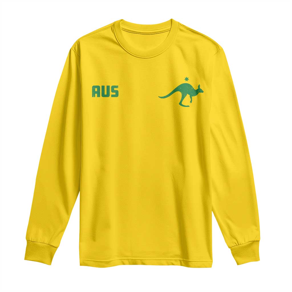 Kangaroo Australia Aus Team Aussie Athletic Jersey Style Long Sleeve Shirt