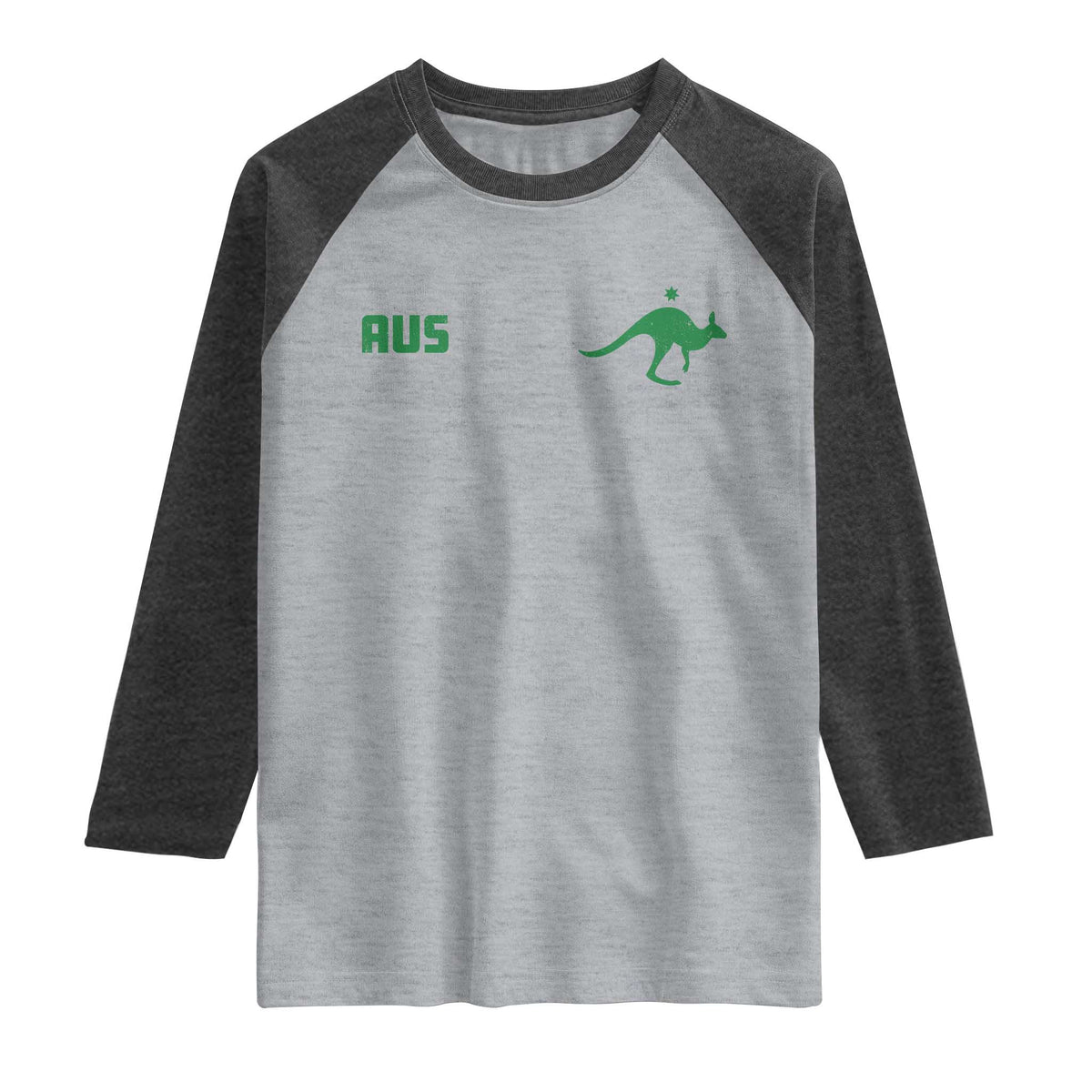 Kangaroo Australia Aus Team Aussie Athletic Jersey Style Raglan Shirt