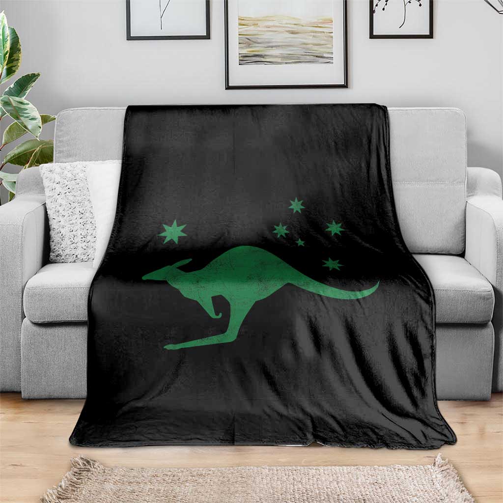 Australia Kangaroo with Federation Star Aussie Roots Throw Blanket TS11 Print Your Wear
