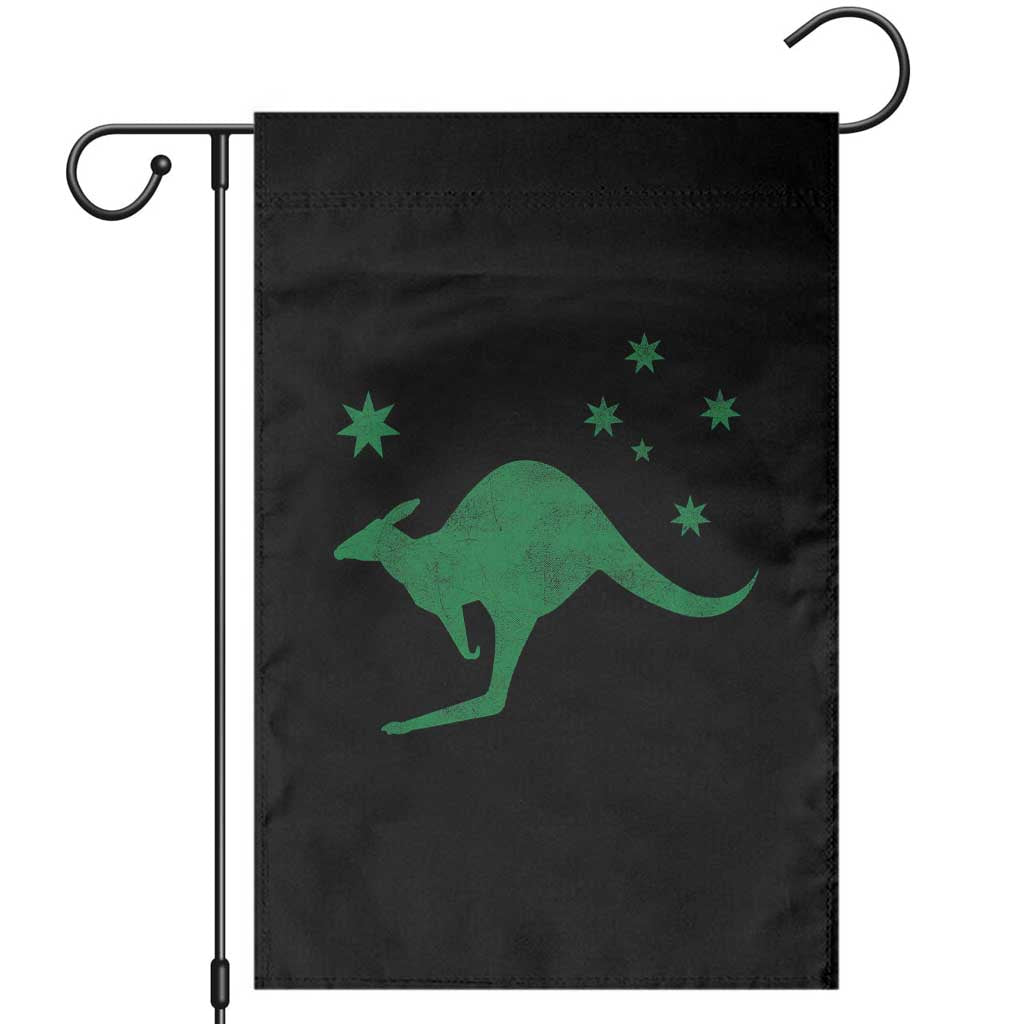 Australia Kangaroo with Federation Star Aussie Roots Garden Flag TS11 Black Print Your Wear