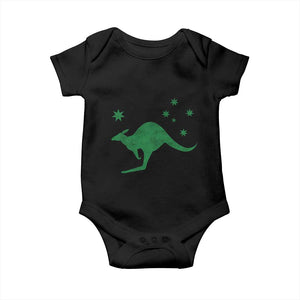 Australia Kangaroo with Federation Star Aussie Roots Baby Onesie TS11 Black Print Your Wear
