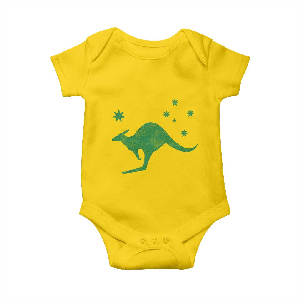 Australia Kangaroo with Federation Star Aussie Roots Baby Onesie TS11 Daisy Print Your Wear