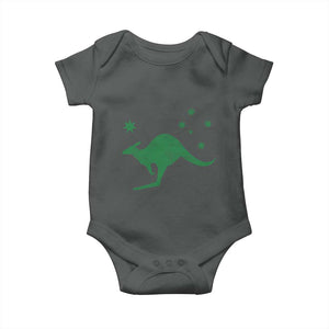 Australia Kangaroo with Federation Star Aussie Roots Baby Onesie TS11 Dark Heather Print Your Wear