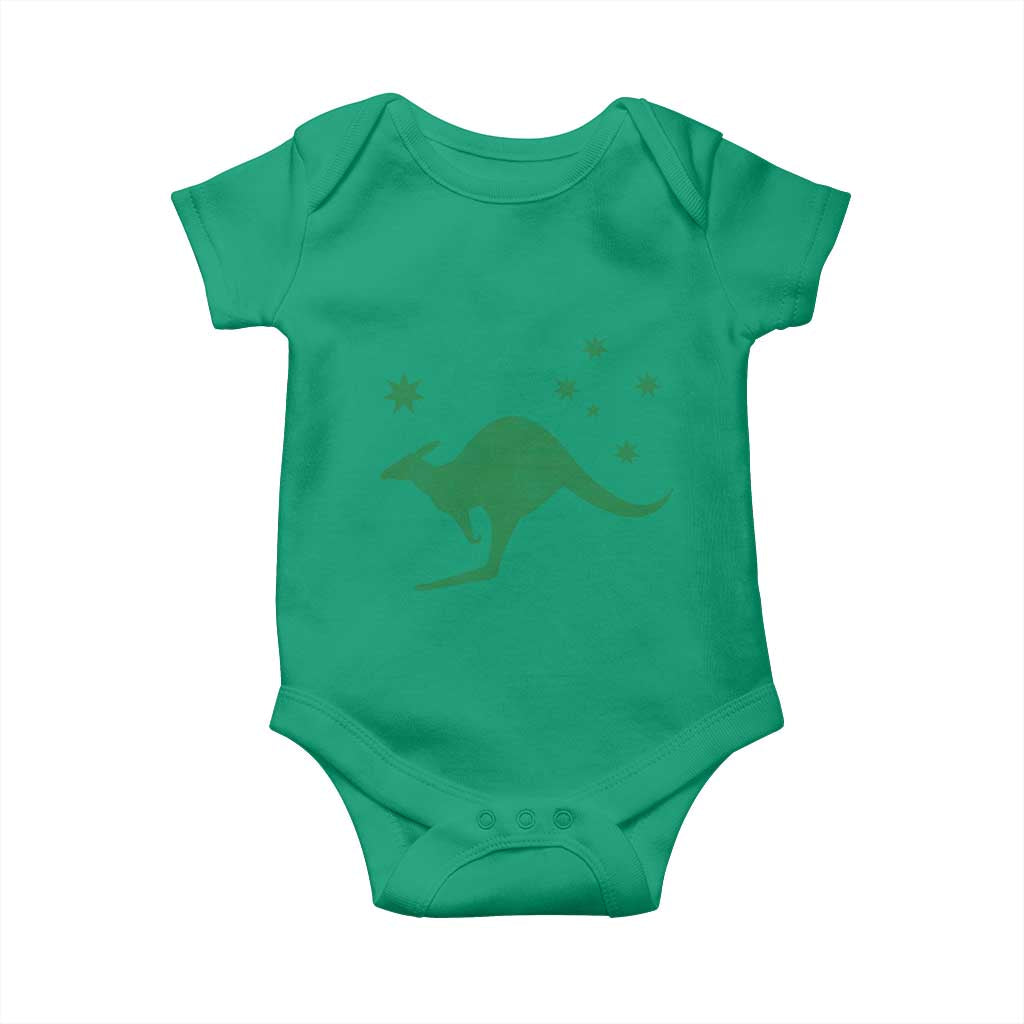 Australia Kangaroo with Federation Star Aussie Roots Baby Onesie TS11 Irish Green Print Your Wear