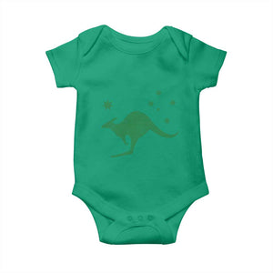 Australia Kangaroo with Federation Star Aussie Roots Baby Onesie TS11 Irish Green Print Your Wear