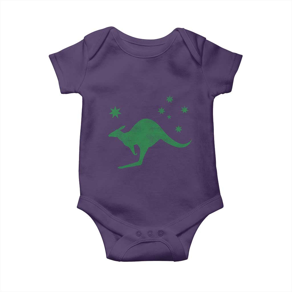 Australia Kangaroo with Federation Star Aussie Roots Baby Onesie TS11 Purple Print Your Wear
