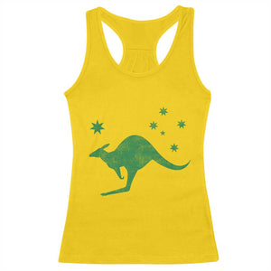 Australia Kangaroo with Federation Star Aussie Roots Racerback Tank Top TS11 Daisy Print Your Wear