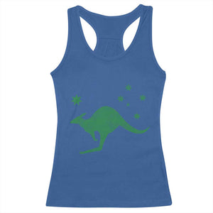 Australia Kangaroo with Federation Star Aussie Roots Racerback Tank Top TS11 Royal Blue Print Your Wear