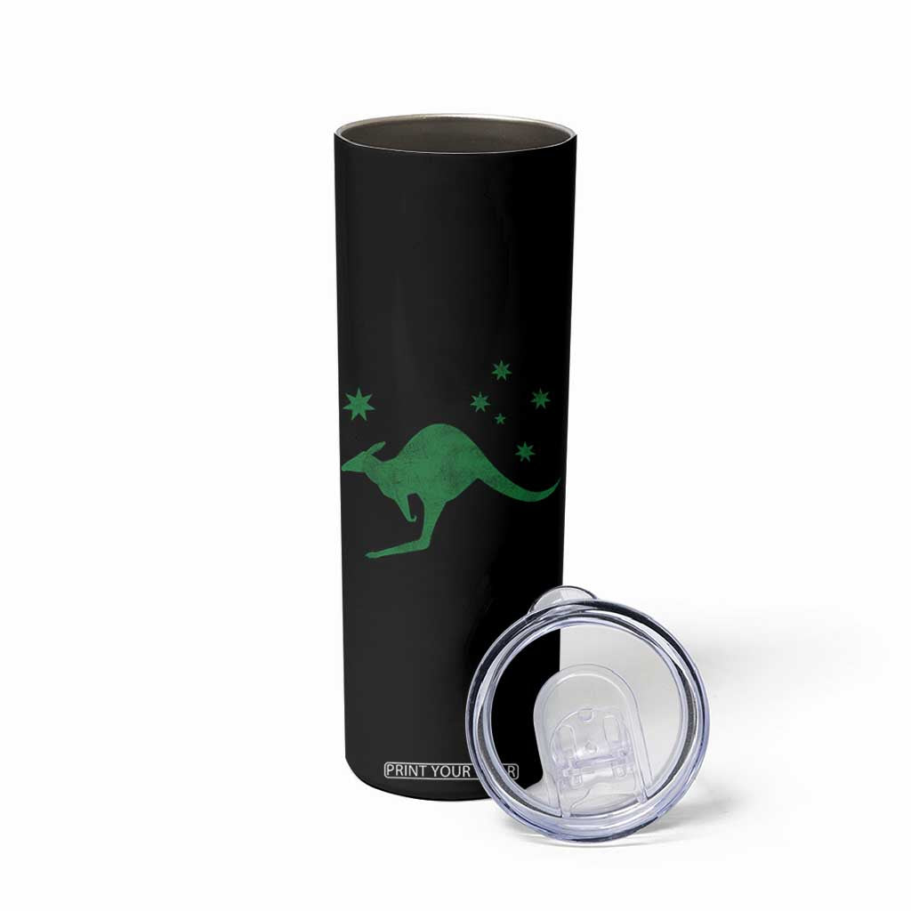 Australia Kangaroo with Federation Star Aussie Roots Skinny Tumbler TS11 Print Your Wear