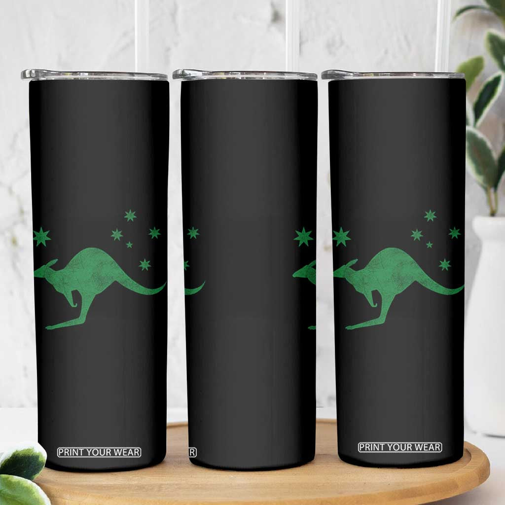 Australia Kangaroo with Federation Star Aussie Roots Skinny Tumbler TS11 Print Your Wear