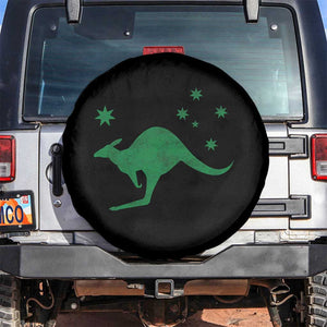 Australia Kangaroo with Federation Star Aussie Roots Spare Tire Cover TS11 No hole Black Print Your Wear