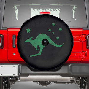 Australia Kangaroo with Federation Star Aussie Roots Spare Tire Cover TS11 Black Print Your Wear